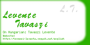 levente tavaszi business card